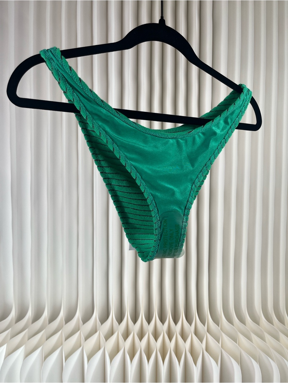 TRIANGL MICA - HUBE GREEN TERRY TOWELLING CROP BIKINI SET - Picture 9 of 16